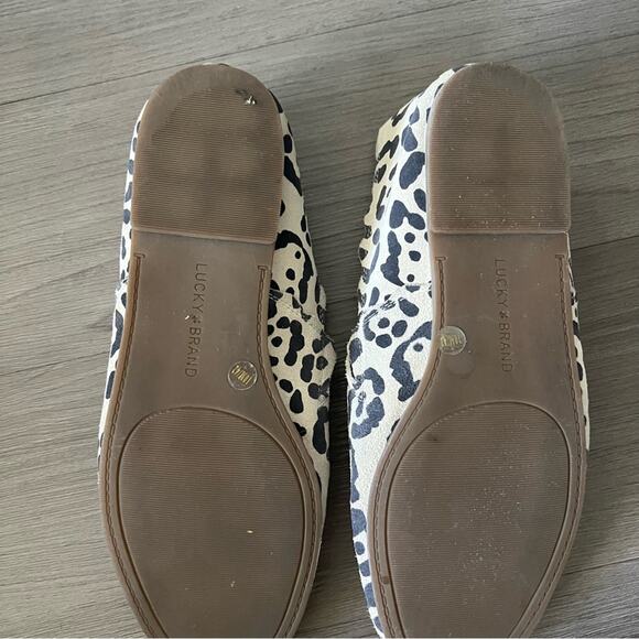 Lucky Brand Cloeey Leopard Suede Slide Mule Slip On 10M - Picture 6 of 13